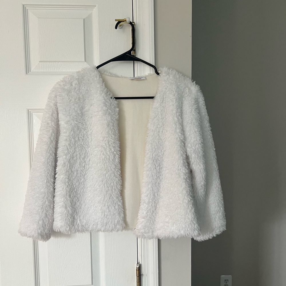 Women's White Faux Fur Jacket